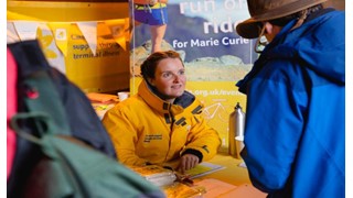 Marie Curie Trek Volunteer answers questions